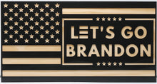 Load image into Gallery viewer, Lets Go Brandon - Handcrafted Wall Art American Flag Wood Engraved Décor 21.5 x 11.2 - Black
